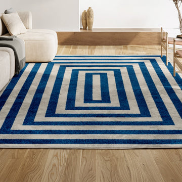 Bandol Modern Classic Mitre Stripe Area Rug